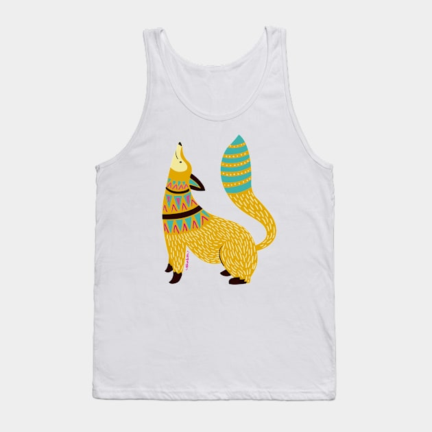 Zorro coyote Alebrije #3 Tank Top by alinailustra